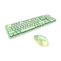 Bezprzewodowy zestaw klawiatura + myszka MOFII Sweet 2.4G (zielony)