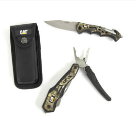 CAT zest. 2pcs Real Tree Camo Multi-Tool and Knife