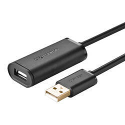 Kabel przedłużający USB 2.0 UGREEN US121, aktywny, 5m (czarny)