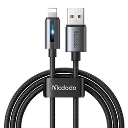 Kabel Mcdodo CA-5660 USB-A do Lightning z pulsującym światłem 1,2m (czarny)