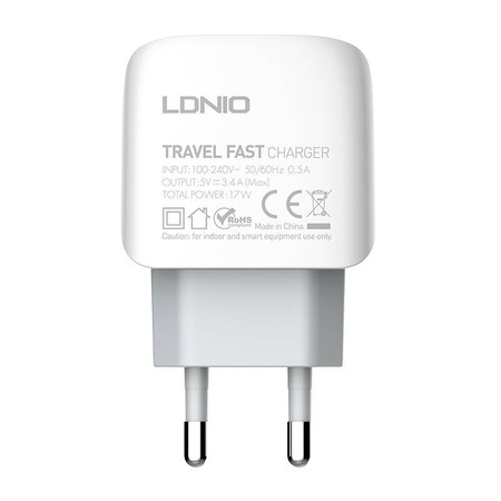 Ładowarka sieciowa LDNIO A3312 3USB + kabel MicroUSB