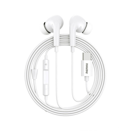 Słuchawki Remax RM-533a, USB-C, 1.2m (białe)