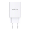 Ładowarka sieciowa Vipfan E03, 1x USB, 18W, QC 3.0 + kabel Micro USB (biała)