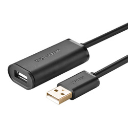 Kabel przedłużający USB 2.0 UGREEN US121, aktywny, 15m (czarny)