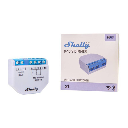 Ściemniacz światła WiFi/Bluetooth Shelly Plus 0-10V Dimmer