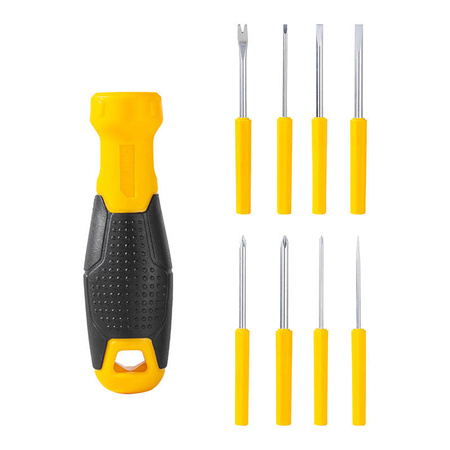 Wkrętak z 8 wymiennymi końcówkami Deli Tools EDL636009