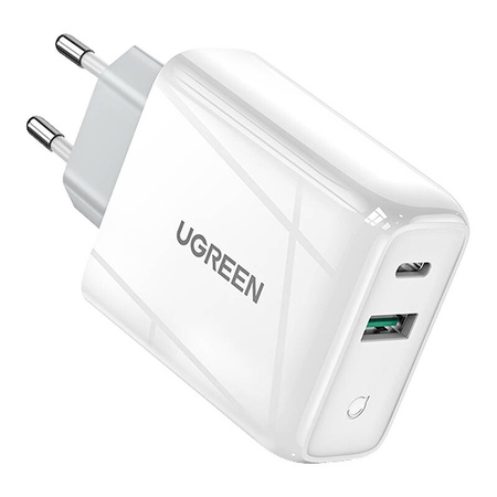 Ładowarka sieciowa Ugreen CD170, USB + USB-C, 36W (biała)