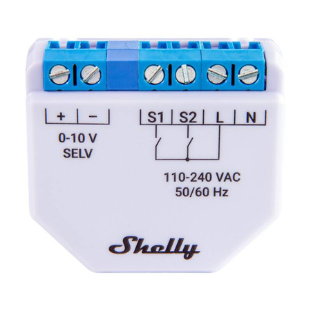 Ściemniacz światła WiFi/Bluetooth Shelly Plus 0-10V Dimmer