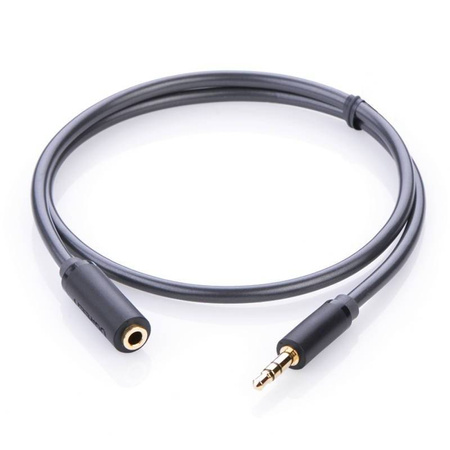 Przedłużacz audio UGREEN AV124 AUX jack 3,5 mm, 1m (szary)