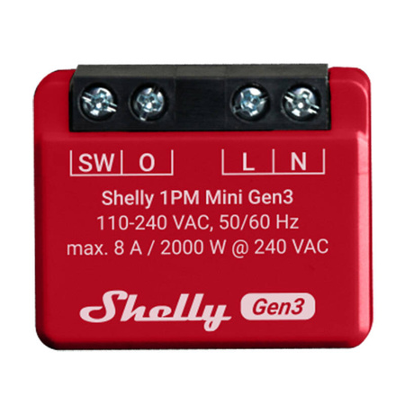 Sterownik Shelly 1PM Mini Gen3 WiFi/Bluetooth