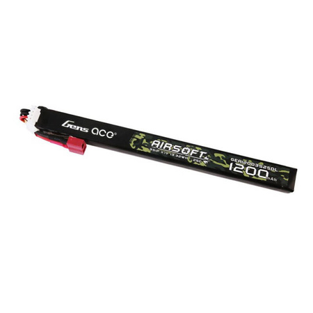 Akumulator Gens Ace 25C 1200mAh 3S1P 11.1V Airsoft Gun Lipo z konektorem T Plug Long size