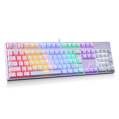 Klawiatura mechaniczna Motospeed CK107 RGB (biała)