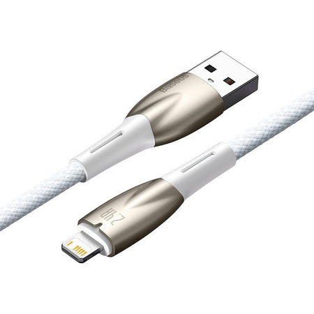 Kabel USB do Lightning Baseus Glimmer, 2.4A, 1m (biały)