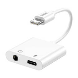 Adapter Remax USB-C do USB-C, AUX 3.5mm, RL-LA11 (biały)