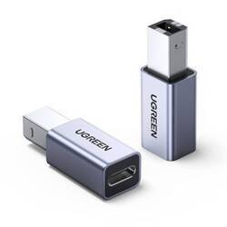 Adapter USB-C na USB-B UGREEN US382 do drukarki (szary)