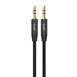 Kabel AUX mini jack 3.5mm do mini jack 3.5mm Budi, 1m (czarny)