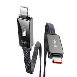 Kabel Mcdodo CA-4960 USB-C do Lightning z wyświetlaczem 36W 1.2m (czarny)