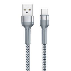 Kabel USB-C Remax Jany Alloy, 1m, 2.4A (srebrny)