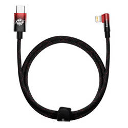 Kabel USB-C do Lightning Baseus MVP 20W 1m (czarno-czerwony))