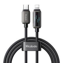 Kabel USB-C do Lightning Mcdodo CA-2630, 36W, wyświetlacz LED, 1.2m