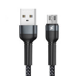 Kabel USB Micro Remax Jany Alloy, 1m, 2.4A (czarny)