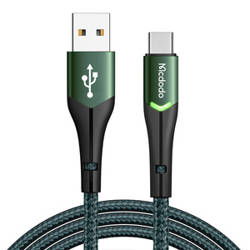 Kabel USB do USB-C Mcdodo Magnificence CA-7961 LED, 1m (zielony)
