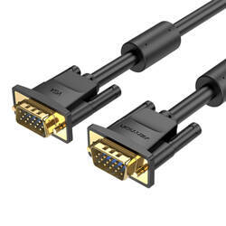 Kabel VGA (3+6) z rdzeniami ferrytowymi  Vention DAEBI 3m, 1080P 60Hz (czarny)