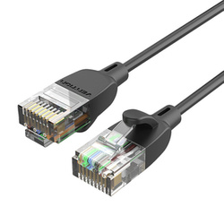 Kabel sieciowy UTP CAT6A Vention IBIBH RJ45 Ethernet 10Gbps 2m czarny typu Slim