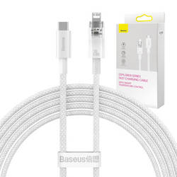 Kabel szybko ładujący Baseus USB-C do Lightning  Explorer Series 2m, 20W (biały)