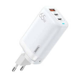 Ładowarka sieciowa Remax, RP-U55, 2x USB-C, USB, 65W (biała)