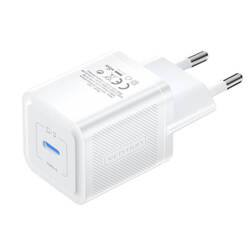 Ładowarka sieciowa, Vention, FEPW0-EU, USB-C, 20W, GaN (biała)