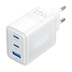 Ładowarka sieciowa, Vention, FERW0-EU,  2xUSB-C, USB- A, 65W/65W/30W, GaN (biała)