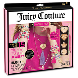 MAKE IT REAL Zestaw do tworzenia bransoletek Juicy Couture Trendy Tassels, zabawka kreatywna