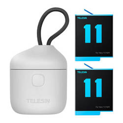 Wodoodporna ładowarka trójkanałowa Telesin Allin box + 2 akumulatory do GoPro Hero 12 / 11 / 10 / 9 (niebieski)