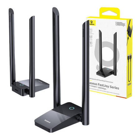 Adapter WiFi Baseus FastJoy 1800Mbps (czarny)