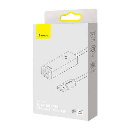 Adapter sieciowy Baseus Lite Series USB do RJ45 (biały)