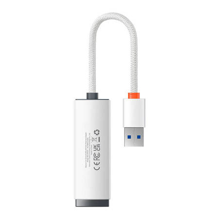 Adapter sieciowy Baseus Lite Series USB do RJ45 (biały)