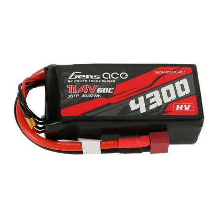 Akumulator Gens Ace 4300mAh 11.4V 60C 3S1P T-Plug