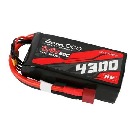 Akumulator Gens Ace 4300mAh 11.4V 60C 3S1P T-Plug