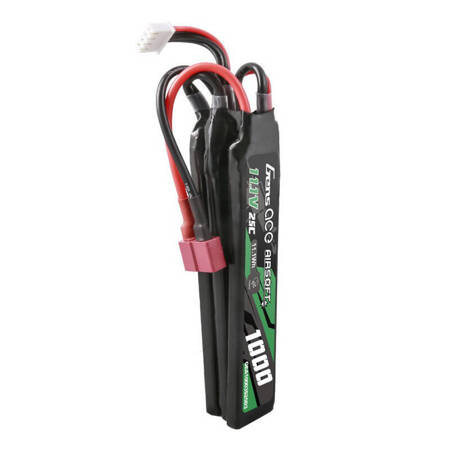 Akumulator Gens ace 25C 1000mAh 3S1P 11.1V Nunchuck 3X Airsoft Gun Lipo z konektorem T Plug