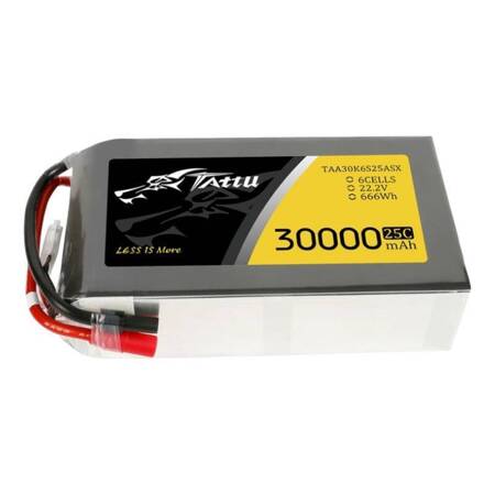 Akumulator Tattu 30000mAh 22.2V 25C 6S1P Lipo Pack z konektorem AS150+XT150