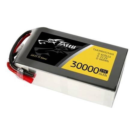 Akumulator Tattu 30000mAh 22.2V 25C 6S1P Lipo Pack z konektorem AS150+XT150