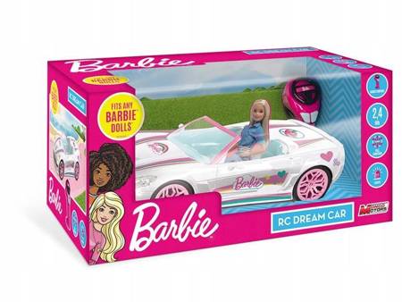 BARBIE Zdalnie sterowany biały kabriolet, pojazd