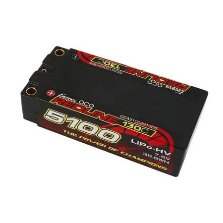 Battery Gens Ace Redline 5100mAh 7.6V 2S2P 130C HardCase HV