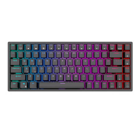 Bezprzewodowa klawiatura mechaniczna Royal Kludge RK84 RGB, Brown switch (czarna)