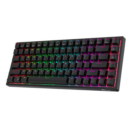 Bezprzewodowa klawiatura mechaniczna Royal Kludge RK84 RGB, Red switch (czarna).