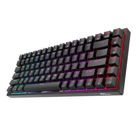 Bezprzewodowa klawiatura mechaniczna Royal Kludge RK84 RGB, Red switch (czarna).