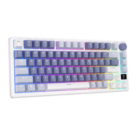 Bezprzewodowa klawiatura mechaniczna Royal Kludge RKM75 RGB, Silver switch (niebieska)