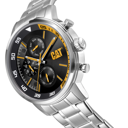 CAT zegarek sail mult blk/ylw stainless steel 46mm