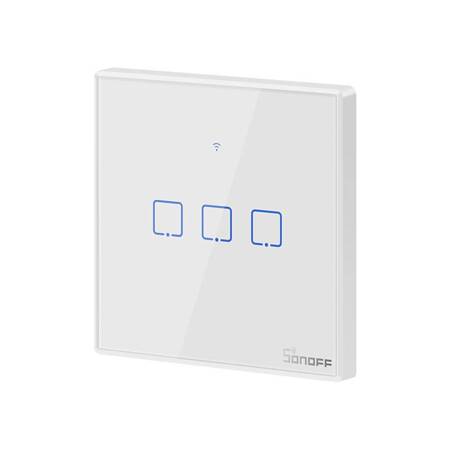 Dotykowy włącznik światła WiFi + RF 433 Sonoff T2 EU TX (3-kanałowy)